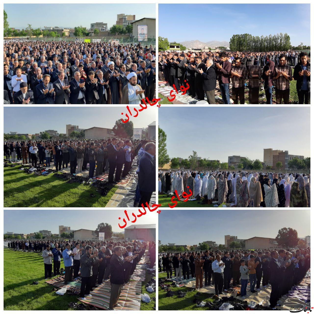 تصاویر برگزاری نماز باشکوه عید سعید فطر در سراسر آذربایجان غربی