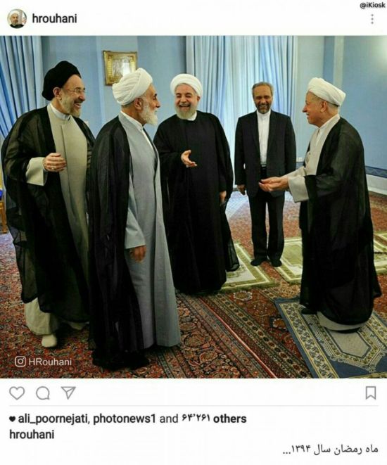 روحانی، ناطق نوری، مرحوم هاشمی رفسنجانی و خاتمی در یک قاب +عکس